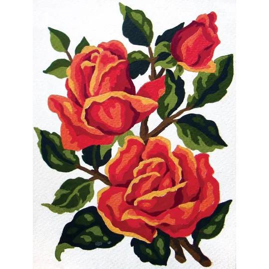 Printed Canvas 14x18 Orange Roses CDA3186