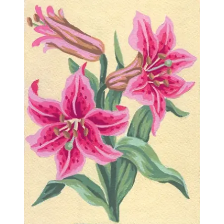 Printed Canvas 14x18 Pink Lillies CDA3106