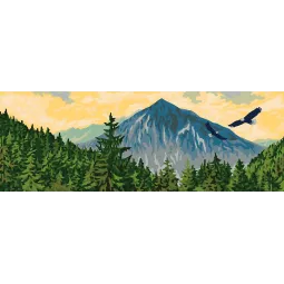 Печать на холсте 35x80 Орлы CDA9010W