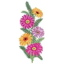 Printed Canvas 21x49 Pink and Yellow Daisies CDA8022