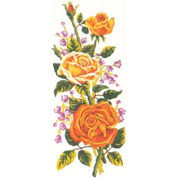 Gedruckte Leinwand 21x49 Gelbe Rosen CDA8012