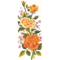 Gedruckte Leinwand 21x49 Gelbe Rosen CDA8012