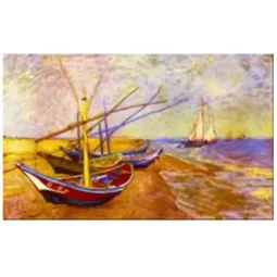Toile imprimée 50x80 Bateaux des Saintes-Maries - Van Gogh CDA14283