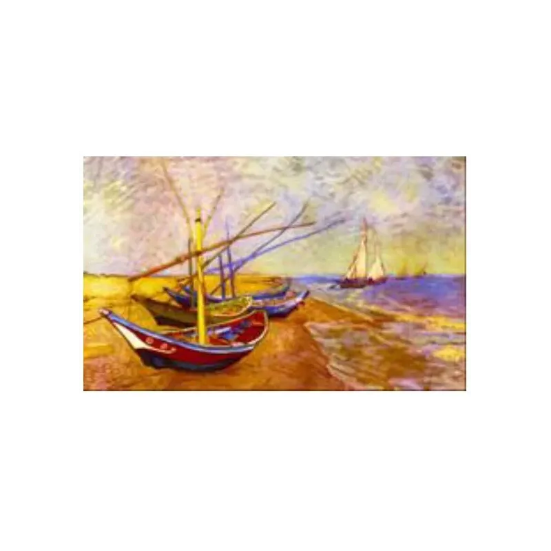 Bedruckte Leinwand 50x80 Boote von Saintes - Maries - Van Gough CDA14283