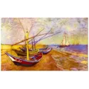 Printed Canvas 50x80 Boats of Saintes - Maries - Van Gough CDA14283