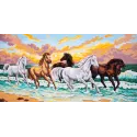 Printed Canvas 50x100 Galloping Through the Waves CDA13979