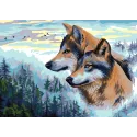 Printed Canvas 50x70 Wolf couple CDA12999