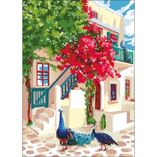 Printed Canvas 50x70 Peacocks CDA12994