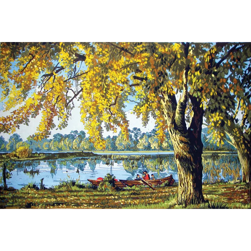 Toile imprimée 40x60 Automne au bord du lac CDA12978