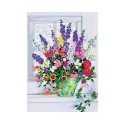 Printed Canvas 50x70 Garden Flowers in Green Jug CDA12964