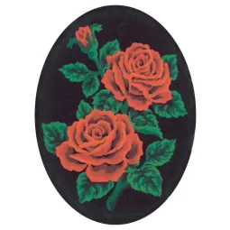 Printed Canvas 18x24 Roses, Oval CDA7013