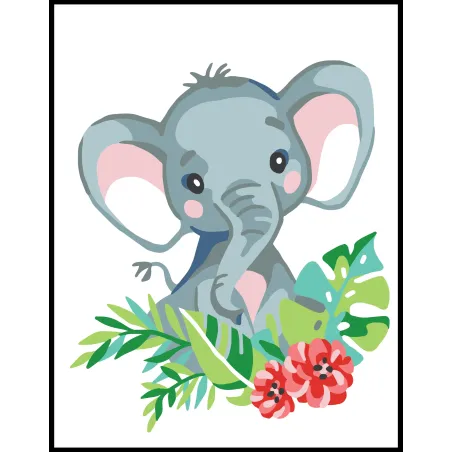 Gedruckte Leinwand 14x18 Baby Elefant CDA3356