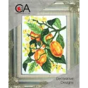 Tapestry Kit with printed canvas 14x18 Lemons CDA3162K