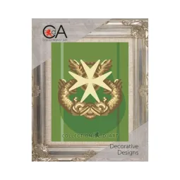 Gobelin-Set mit bedruckter Leinwand 14x18 Der Stern CDA3008K