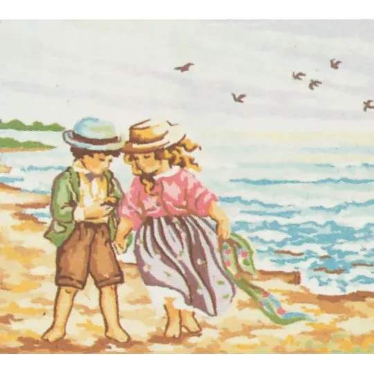 Printed Canvas 18x22 Collecting Shells CDAA35