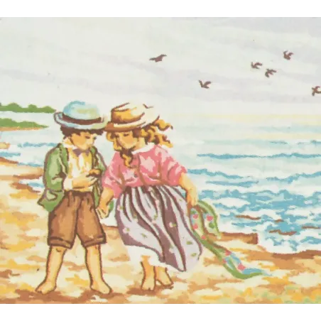 Printed Canvas 18x22 Collecting Shells CDAA35