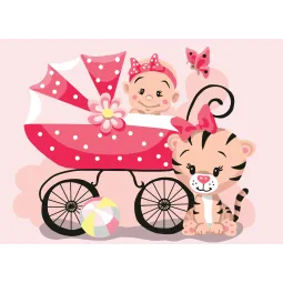 Печать на холсте 22x30 Это девочка! CDA6332