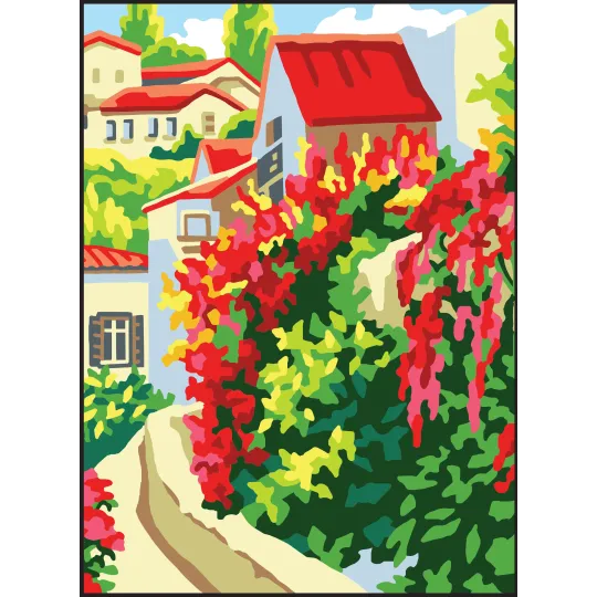 Printed Canvas 22x30 Red roofs CDA6324