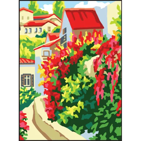 Printed Canvas 22x30 Red roofs CDA6324