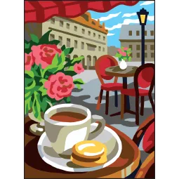 Bedruckte Leinwand 22x30 Cafe CDA6321