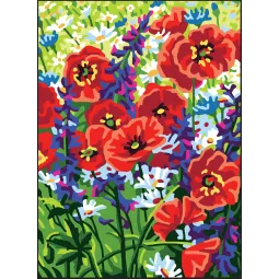 Bedruckte Leinwand 22x30 Mohnblumen CDA6319