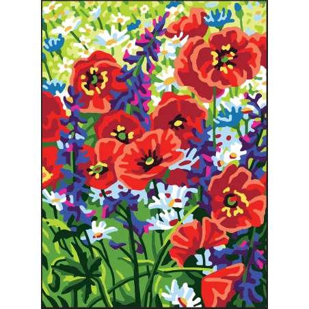 Bedruckte Leinwand 22x30 Mohnblumen CDA6319