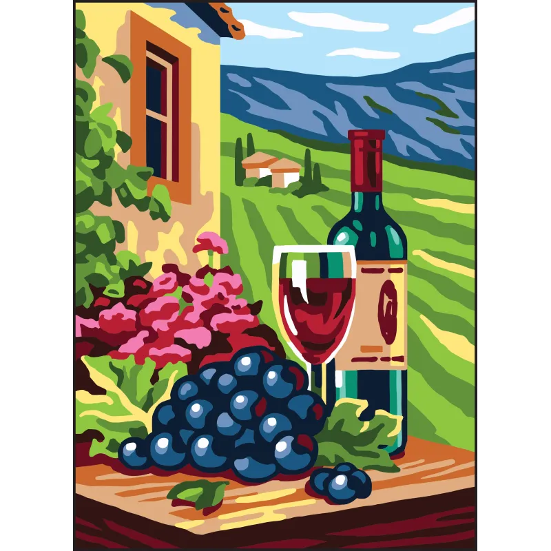 Printed Canvas 22x30 Wine and grape CDA6313