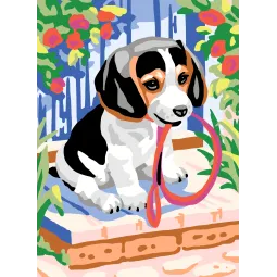 Toile imprimée 22x30 Chiot CDA6309