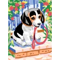 Toile imprimée 22x30 Chiot CDA6309