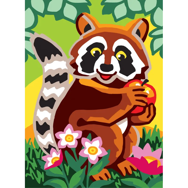 Printed Canvas 22x30 Raccoon CDA6306