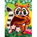 Printed Canvas 22x30 Raccoon CDA6306