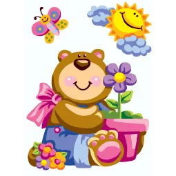 Printed Canvas 22x30 Teddy bear CDA6304