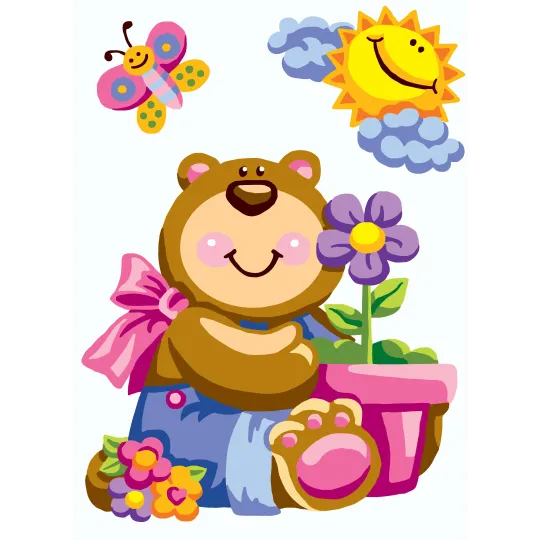 Gedruckte Leinwand 22x30 Teddybär CDA6304