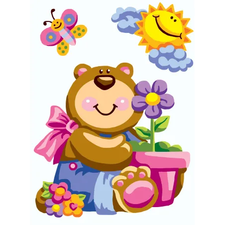 Gedruckte Leinwand 22x30 Teddybär CDA6304