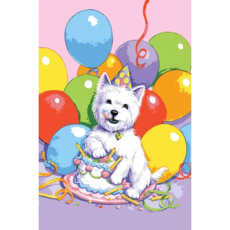 Toile Imprimée 22x30 La Fête d'Anniversaire CDA6276