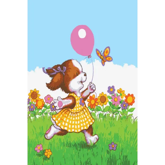 Toile Imprimée 22x30 Amusant avec Ballon et Papillon CDA6275