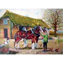 Toile imprimée 22x30 Fiers Clydesdales CDA6250