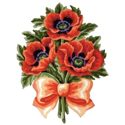 Печатное полотно 22x30 маки CDA6242