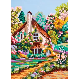 Printed Canvas 22x30 Cottage Garden CDA6219