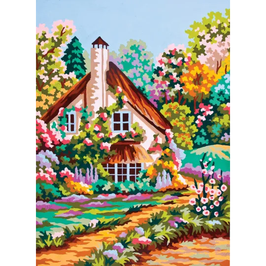 Printed Canvas 22x30 Cottage Garden CDA6219