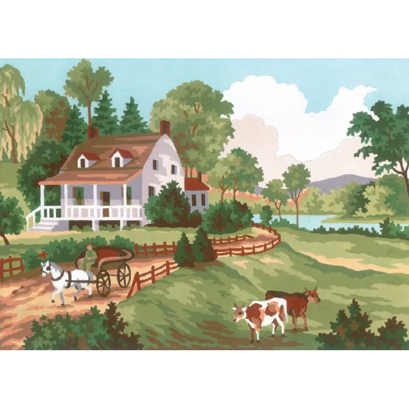 Bedruckte Leinwand 22x30 Sommerszene CDA6188