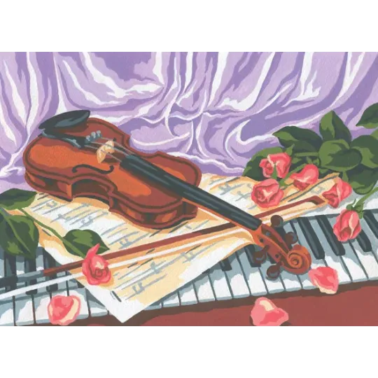 Printed Canvas 22x30 Violin, Still Life CDA6178