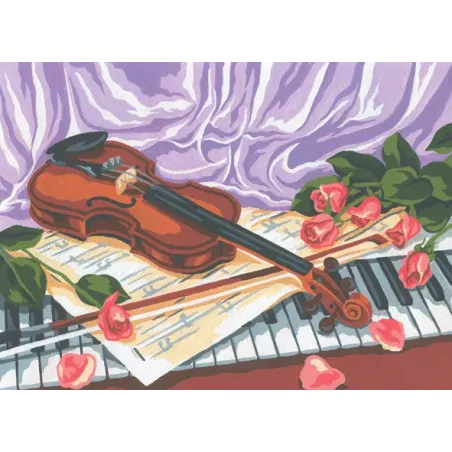 Toile Imprimée 22x30 Violon, Nature Morte CDA6178