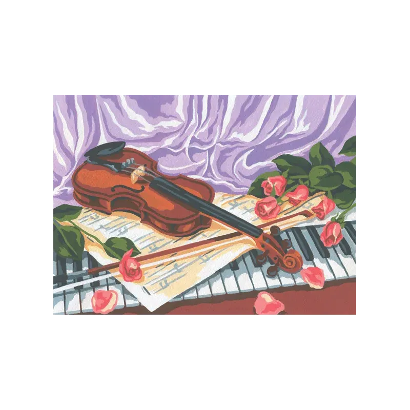 Toile Imprimée 22x30 Violon, Nature Morte CDA6178