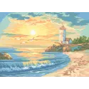 Printed Canvas 22x30 Sunset Lighthouse CDA6159