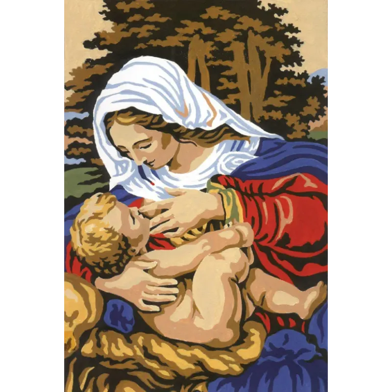 Bedruckte Leinwand 20x30 Madonna mit Kind CDA6134