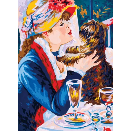 Spausdintas drobės 22x30 Lady su šunimi CDA6051