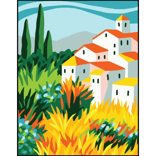 Gedruckte Leinwand 14x18 Sommer in der Toskana CDA3383