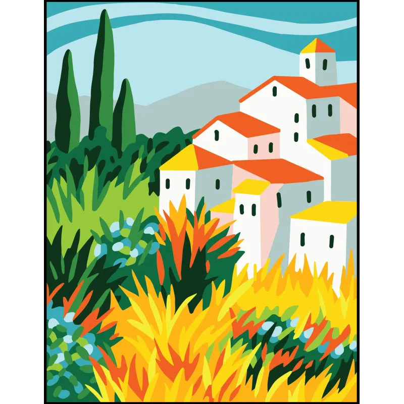 Toile Imprimée 14x18 Été en Toscane CDA3383