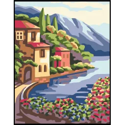 Printed Canvas 14x18 Coastal town CDA3380